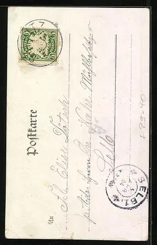 Goldfenster-AK Selbitz, Partie am Marktplatz