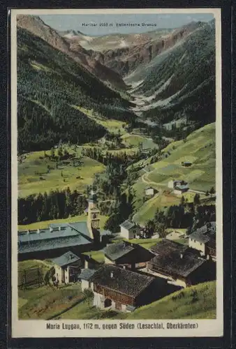 AK Maria Luggau, Ortsansicht mit Blick ins Lesachtal