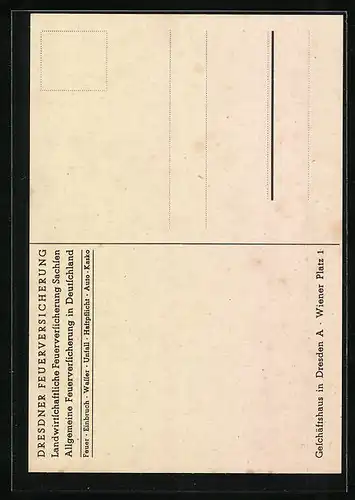 AK Dresden, Geschäftshaus der Dresdener Feuerversicherung, Wiener Platz 1