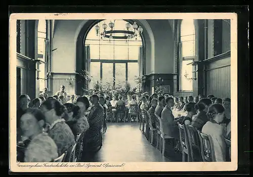 AK Bad Pyrmont, Genesungshaus Friedrichshöhe, Speisesaal