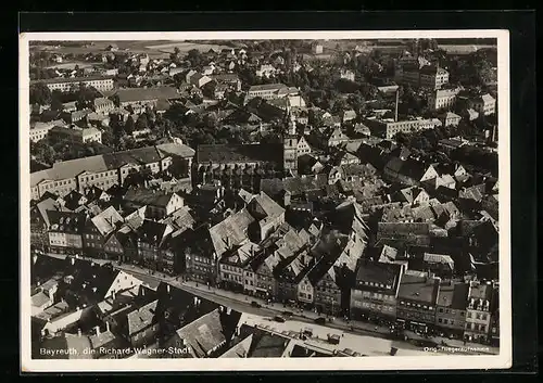 AK Bayreuth, Luftbild der Richard-Wagner-Stadt