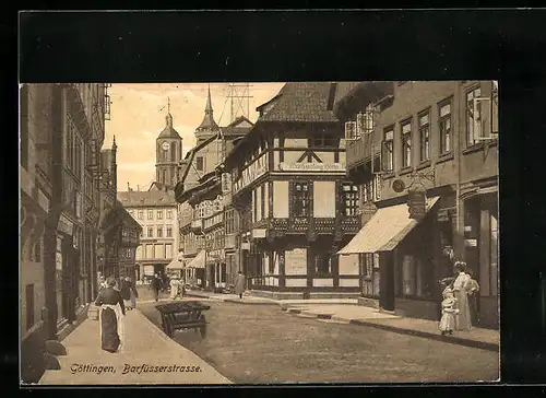 AK Göttingen, Motiv aus der Barfüsserstrasse