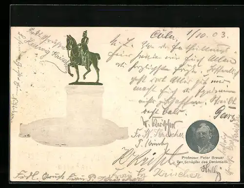 Präge-AK Köln, Kaiser Friedrich Denkmal