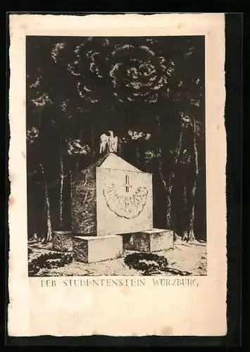 AK Würzburg, Denkmal Der Studentenstein