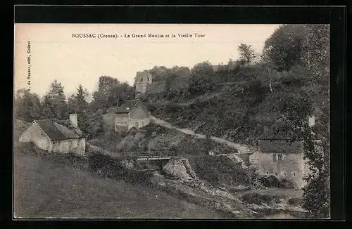 AK Boussac, Le Grand Moulin et la Vieille Tour