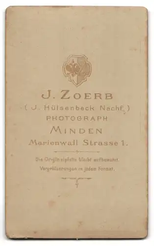 Fotografie J. Zoerb, Minden, Marienwall Strasse 1, Junger Soldat des Inf.Rgt. 7 in Uniform