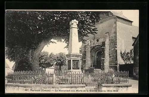 AK Mortroux, Le Monument aux Morts de la Grande Guerre 1914-1918