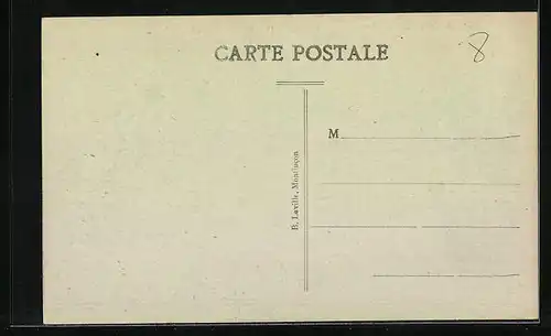 AK Lépaud, Le Châtau construit par le Duc de Montpensier sous Louis Philippe, abandonne depuis 1848