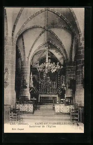 AK Saint-Sylvain-Bellegarde, Intérieur de l`Eglise