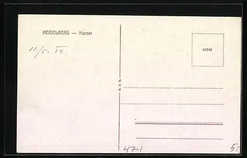 AK Heidelberg, der Studenten-Karzer