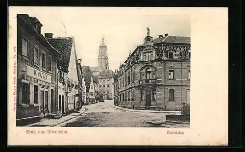 AK Uffenheim, Partie am Marktplatz