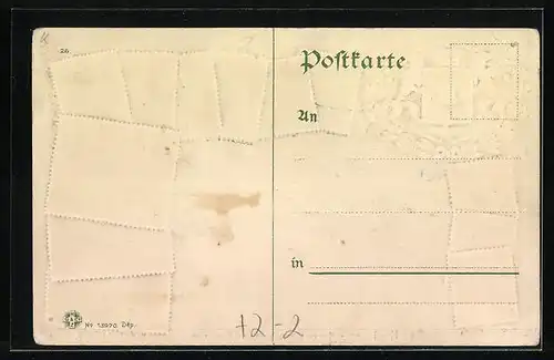 AK Bad Kissingen, Konversationshaus und Kurgarten, bayrische Briefmarken