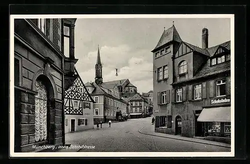AK Münchberg, Partie in der inneren Bahnhofstrasse