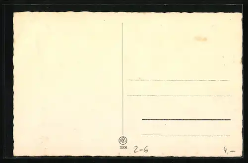 AK Lächelnder Jüngling in einem Herz-Rahmen, Briefmarkensprache