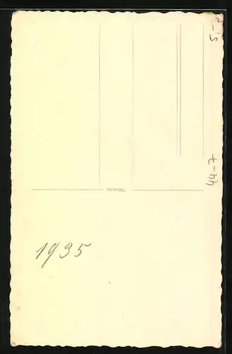 AK Kleines blondes Mädchen posiert schüchtern mit ihrer Puppe