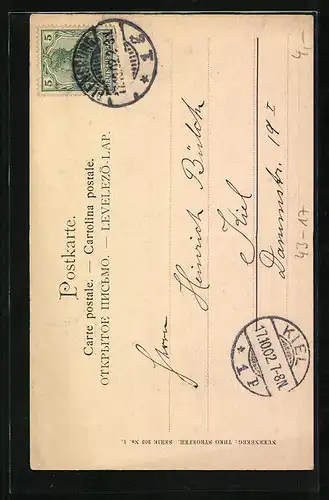 AK Mönch mit Rosenkranz liest in einer Zeitung