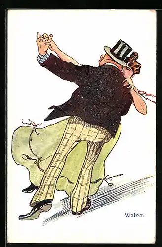 AK Paar tanzt den Walzer