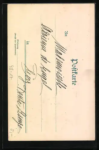 AK Herr mit Monokel und einer Frau