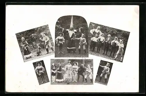 AK Der gestiefelte Kater, Liliputaner-Märchenspiel