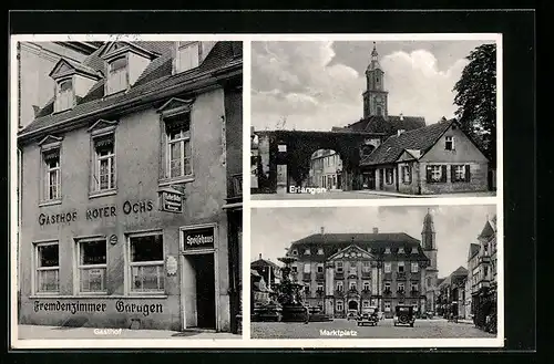 AK Erlangen, Gasthof Roter Ochs, Marktplatz