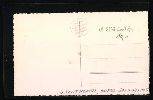 Foto-AK Sonthofen, Hotel Sonnenhof