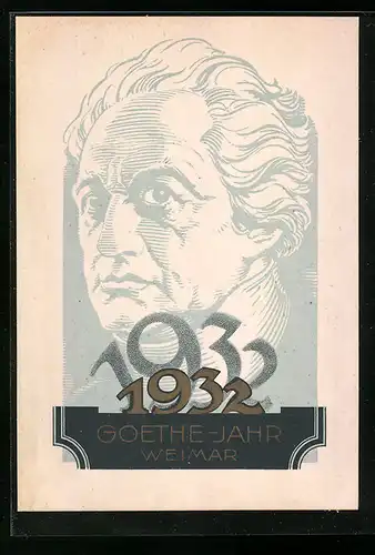 AK Weimar, Verkehrsverein, Goethe Jahr 1932