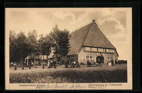 AK Hamburg-Altona, Gasthaus Bauernhaus im Volkspark
