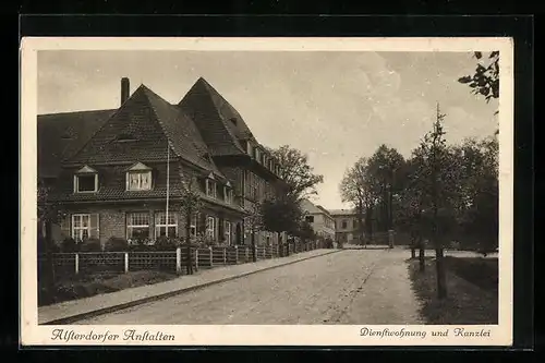 AK Hamburg-Alsterdorf, Alsterdorfer Anstalten, Dienstwohnung und Kanzlei