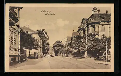 AK Lahr i. B., Blick auf die Kaiserstrasse