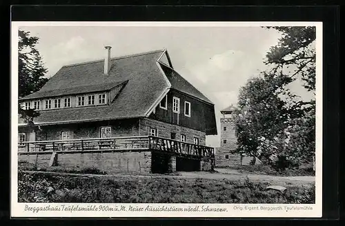 AK Teufelsmühle / Schwarzwald, am Berggasthaus