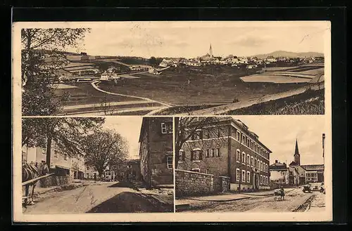 AK Wegscheid /Bayr. Wald, Teilansicht, Ortspartie, Strassenpartie