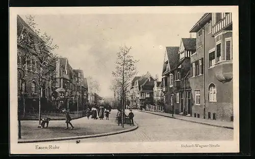 AK Essen / Ruhr, Blick in die Richard-Wagner-Strasse