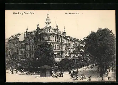 AK Hamburg-Eimsbüttel, Gasthaus Gambrinus-Halle in der Schäferkampsallee