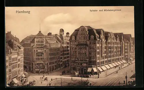AK Hamburg, Spitaler- und Mönkebergstrasse