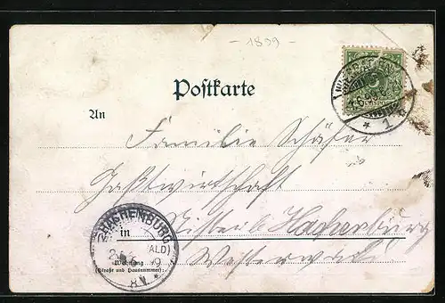 Lithographie Wiesbaden, Blick in das Gasthaus Rathskeller mit Gästen