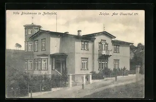 AK Zellerfeld /Clausthal, Blick auf Villa Bleckmann