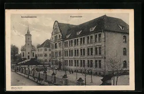 AK Rastatt, Bernharduskirche und Knabenschule