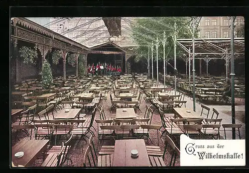 AK Hamburg-St. Pauli, Etablissement Restaurant Wilhelmshalle