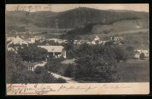 AK Sittendorf, Luftbild des Ortes