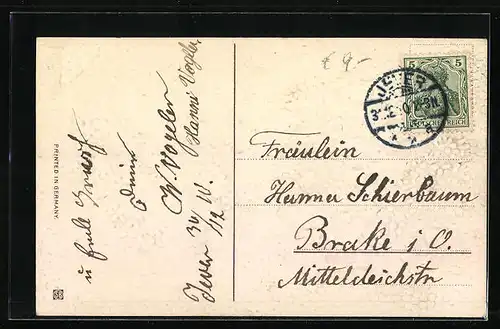 AK Jahreszahl 1911 aus Veilchentöpfen