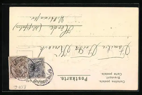 AK Viel Glück zum neuen Jahr, Blüte zu Neujahr