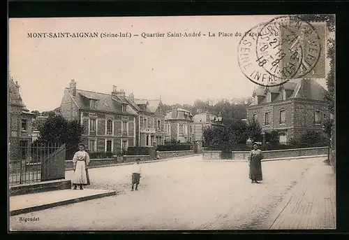AK Mont-Saint-Aignan, Quartier Saint-Andre, La Place du Parvis