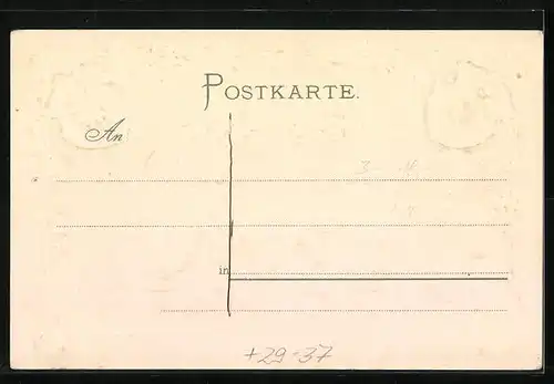 Passepartout-Lithographie Hamburg-St.Pauli, Kersten-Miles Brücke, Wappen