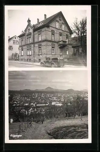 AK Göppingen, Ortsansicht aus der Vogelschau