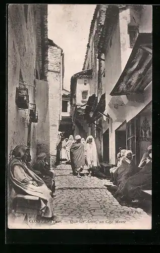 AK Constantine, Quartier Arabe, Un Café Maure