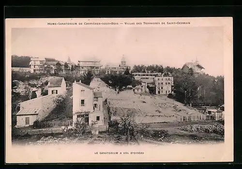 AK Carrières-sous-Bois, Villas des Terrasses de Saint-Germain, Le Home-Sanatorium a Vol d`Oiseau