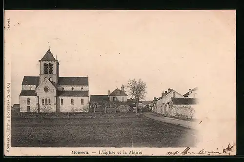 AK Moisson, L`Église et la Mairie