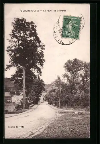 AK Fourcherolles, La route de Chartres
