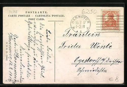 AK Limburg, Pferdegespann, Werbung Cacao Crootes