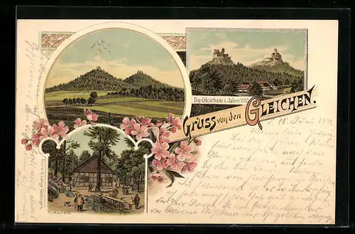 Lithographie Rittmarshausen, Restaurant, Die Gleichen i. Jahre 1600